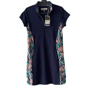 Pebble Beach Dry Luxe Navy Golf Dress Medium‎ NWT